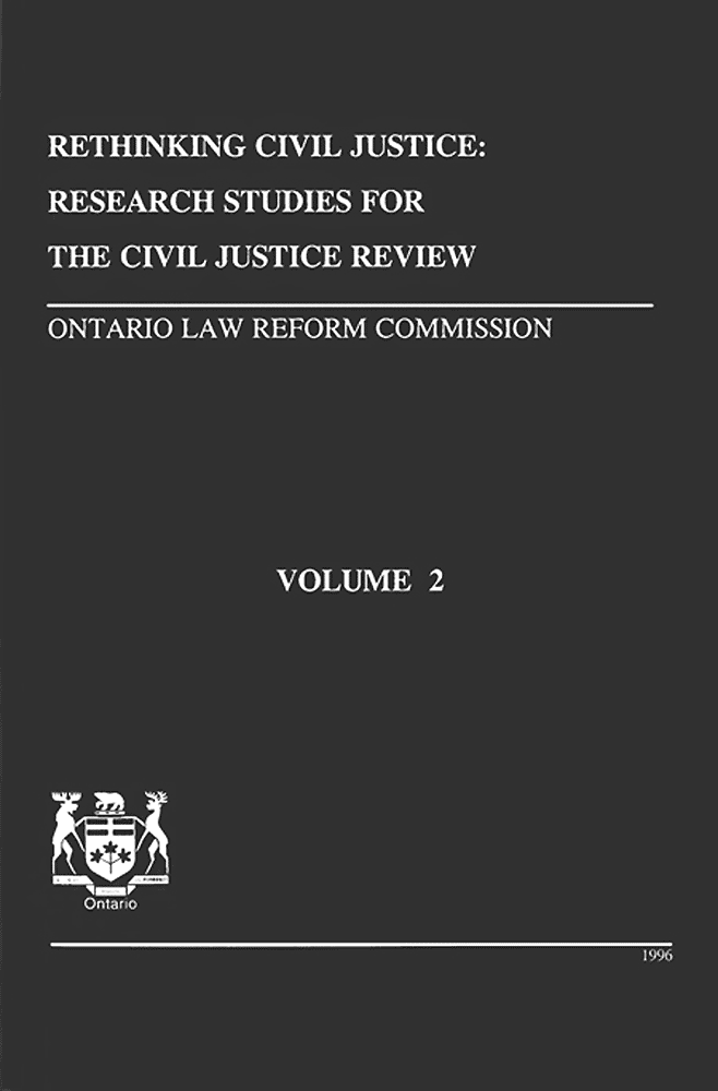 Civil Justice Review vol.2 (Research Studies) 1996 - containing chapter by Simm et al.